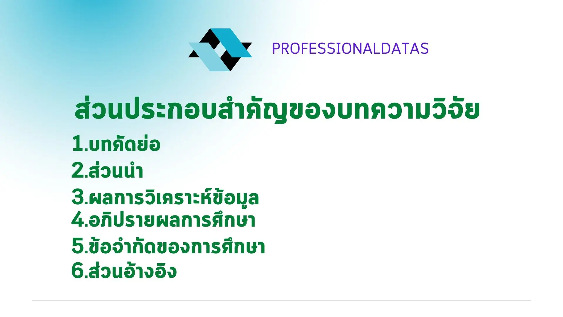 การเขียนบทความวิจัย รับเขียนบทความวิจัย