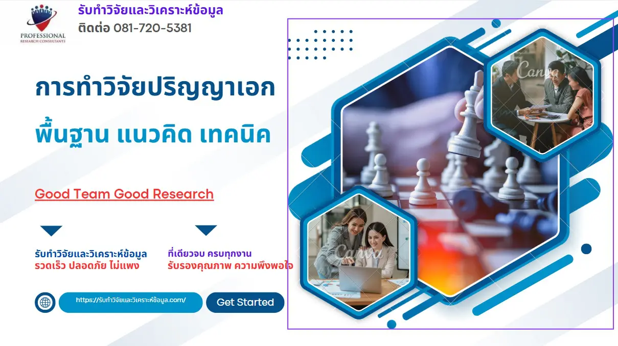 รับทำวิจัย รับทำวิทยานิพนธ์ รับทำดุษฎีนิพนธ์ หัวข้อวิจัยการศึกษา