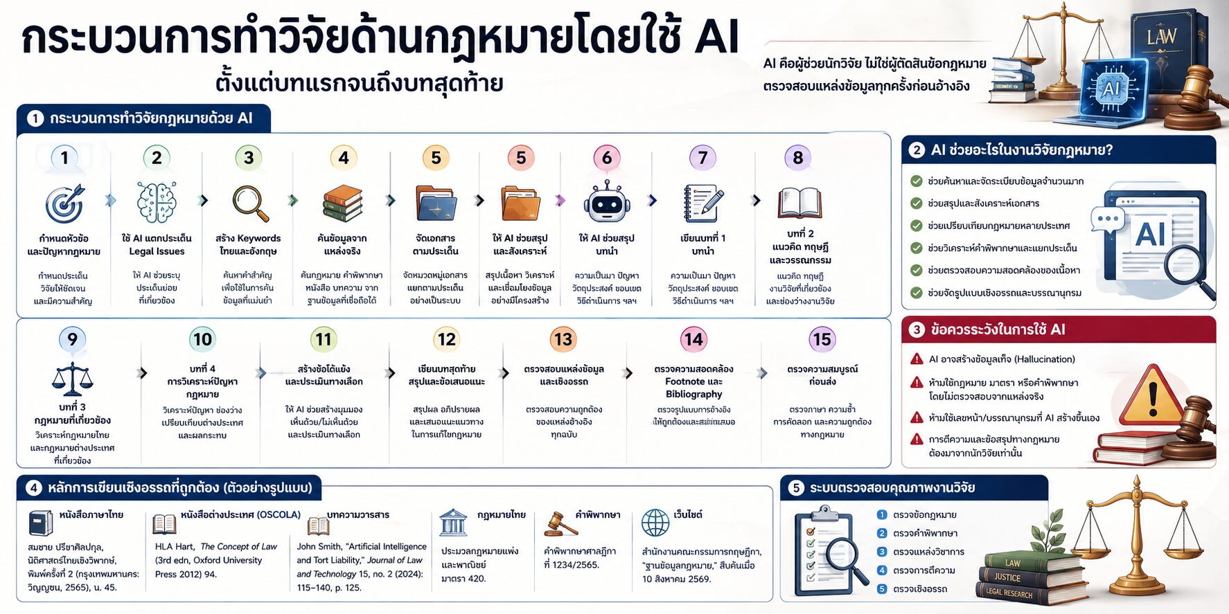 การใช้ ai ช่วยทำวิจัยด้านกฎหมาย