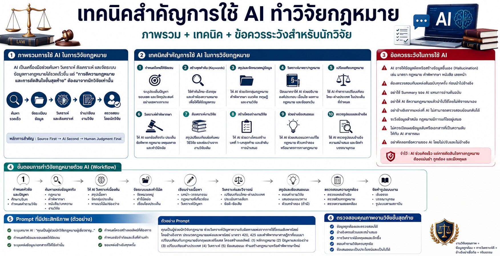 การใช้ ai ช่วยทำวิจัยด้านกฎหมาย