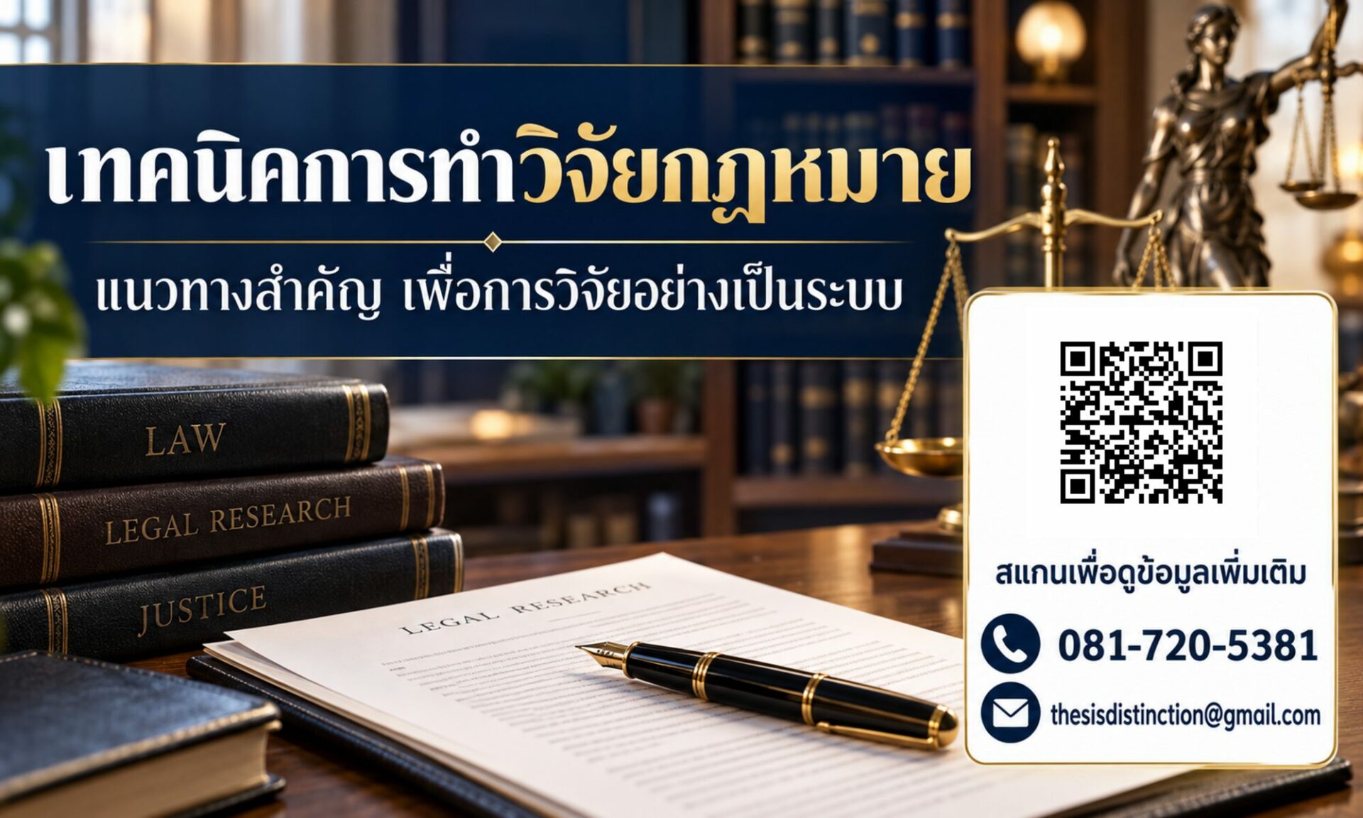 เทคนิควิจัยกฎหมายฉบับทันสมัย: จากการเลือกหัวข้อสู่ข้อเสนอแนะ